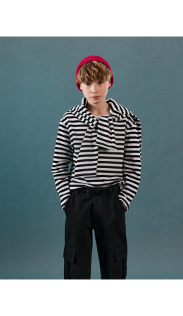 Джемпер детский Nerl черно-белый