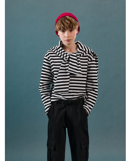 Джемпер детский Nerl черно-белый