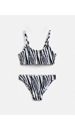 Костюм купальный детский для девочек Palmika черно-белый