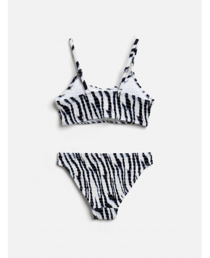 Костюм купальный детский для девочек Palmika черно-белый