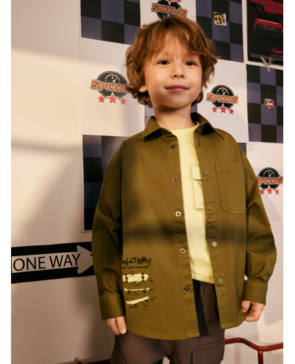 Сорочка верхняя детская для мальчиков Pardus хаки