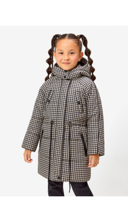 Пальто детское для девочек Rachael бежевая клетка