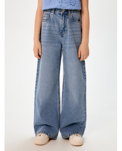 Брюки джинсовые детские для девочек Raichu1 голубой