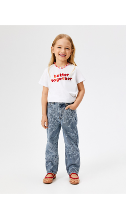 Брюки джинсовые детские для девочек Reinira синий