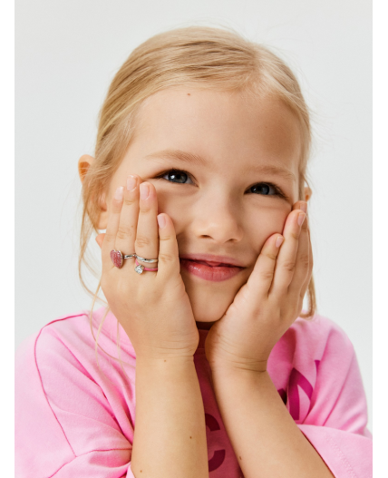 Набор из 5 колец дет. Rige золотистый