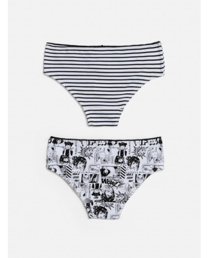 Трусы детские для девочек в наборе из 2шт Uitli цвет в ассортименте