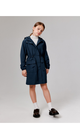 Плащ детский для девочек Vodorods темно-синий