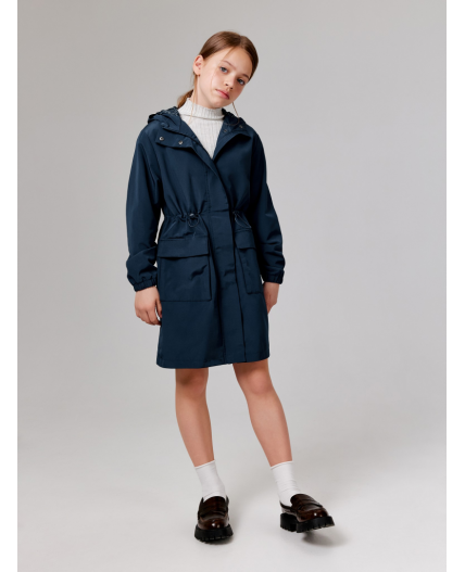 Плащ детский для девочек Vodorods темно-синий