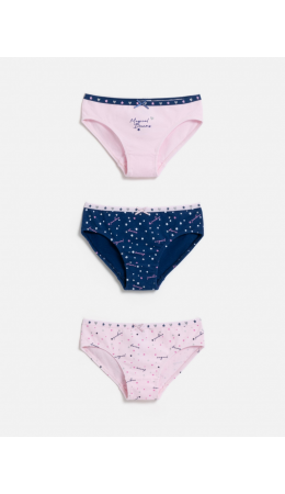 Трусы детские для девочек в наборе из 3шт Zakapa цвет в ассортименте
