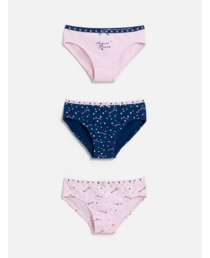 Трусы детские для девочек в наборе из 3шт Zakapa цвет в ассортименте