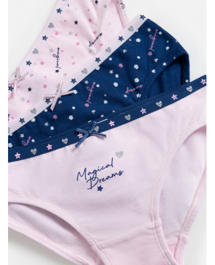 Трусы детские для девочек в наборе из 3шт Zakapa цвет в ассортименте