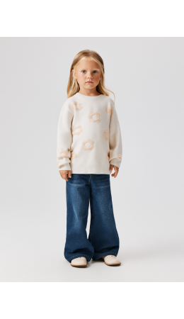 Брюки джинсовые (утепленные) детские для девочек Amur синий