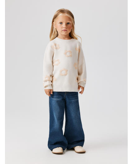 Брюки джинсовые (утепленные) детские для девочек Amur синий