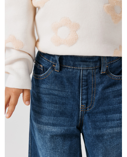 Брюки джинсовые (утепленные) детские для девочек Amur синий