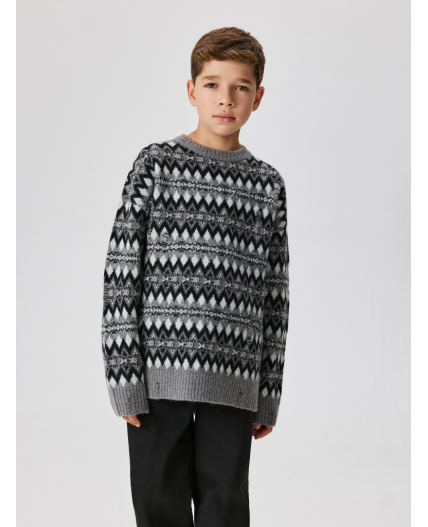 Свитер детский для мальчиков Arnold черно-серый