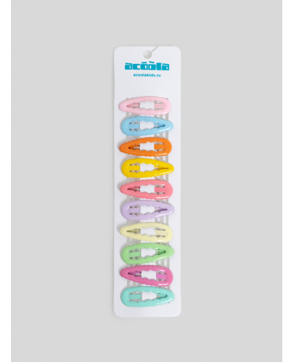 Набор из 10 заколок для волос дет. Baem цветной