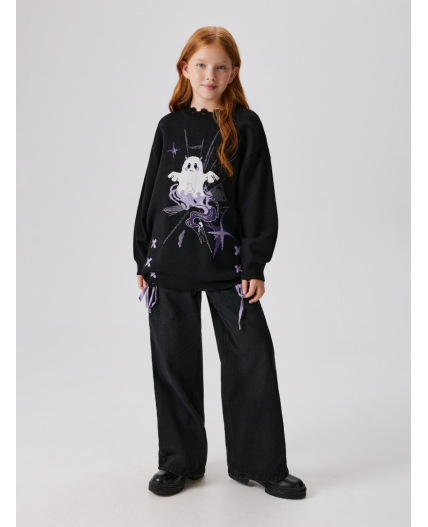 Джемпер детский для девочек Betty черный