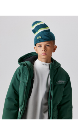 Шапка детская Biag зеленая полоска