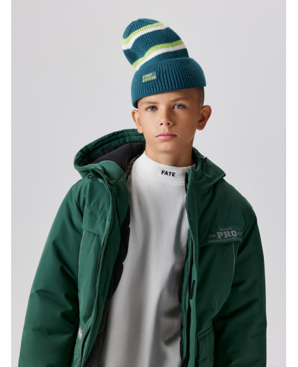 Шапка детская Biag зеленая полоска