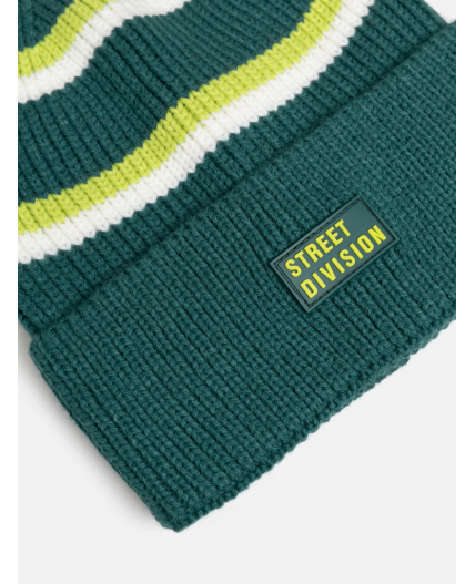 Шапка детская Biag зеленая полоска