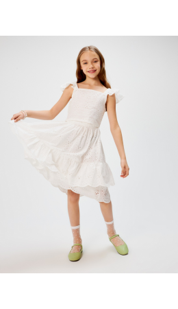 Блузка детская для девочек Cafe_bl белый