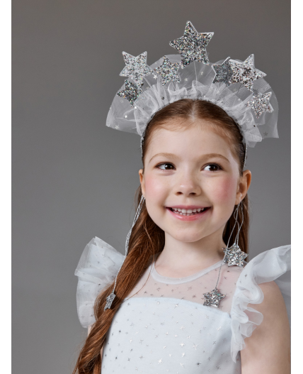 Ободок детский Celeste серебристый