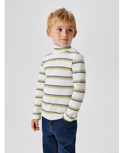 Джемпер детский для мальчиков Chitos зелено-коричневая полоска