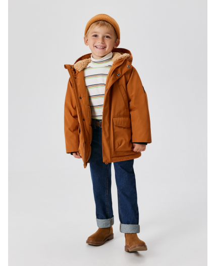 Джемпер детский для мальчиков Chitos зелено-коричневая полоска