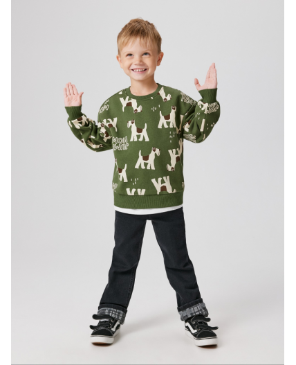 Брюки джинсовые (утепленные) детские для мальчиков Don серый