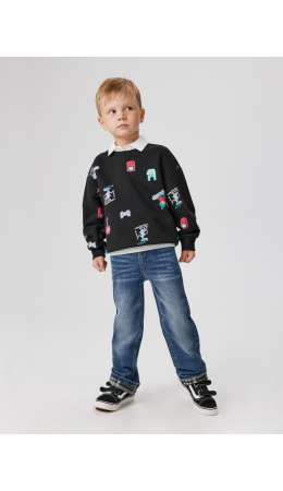 Брюки джинсовые (утепленные) детские для мальчиков Don синий