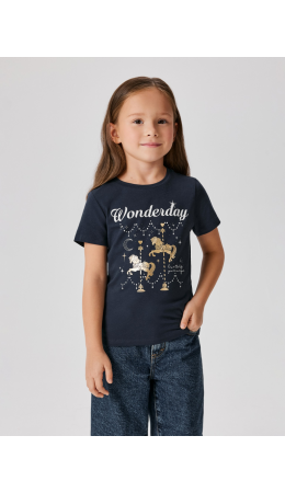 Футболка детская для девочек Esfahan темно-синий