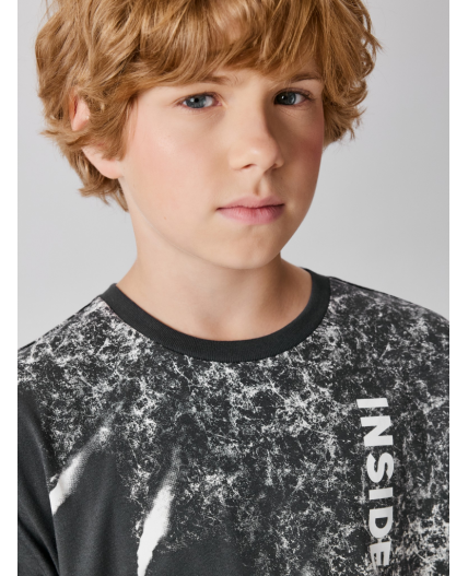 Футболка детская для мальчиков Fafnir черно-серый