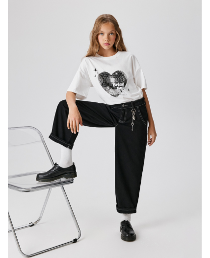 Футболка детская для девочек Gulu белый