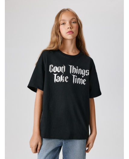 Футболка детская для девочек Gulu черный