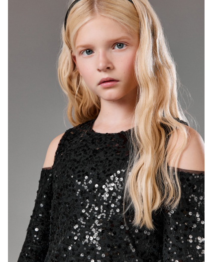 Джемпер детский для девочек Hamza_ls черный