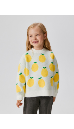 Джемпер детский для девочек Jade молочный