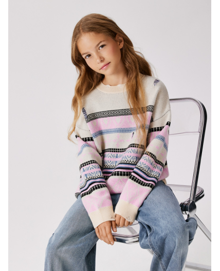 Джемпер детский для девочек Jasmin разноцветный