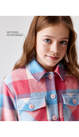 Куртка детская для девочек Jerr розовая клетка