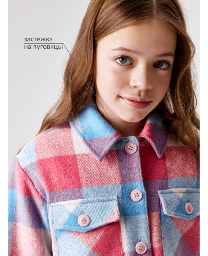 Куртка детская для девочек Jerr розовая клетка