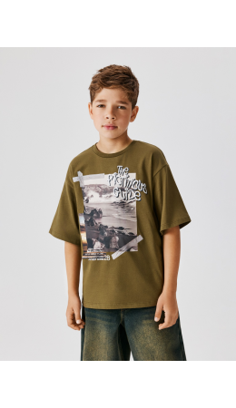 Футболка детская для мальчиков Kentaurus хаки