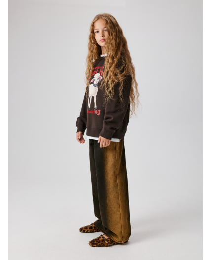 Брюки джинсовые (утепленные) детские для девочек Konda темно-серый