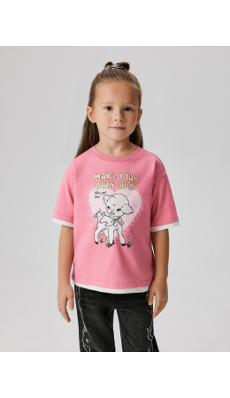 Футболка детская для девочек Lukerya розовый