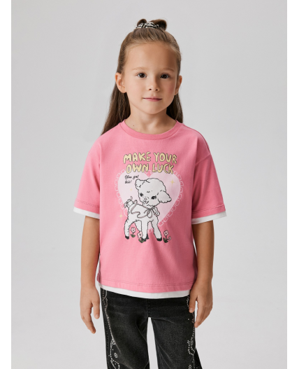 Футболка детская для девочек Lukerya розовый