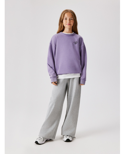 Брюки детские для девочек Milana серый меланж