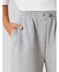 Брюки детские для девочек Milana серый меланж