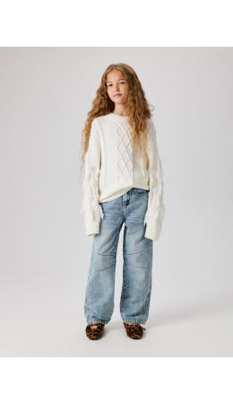 Брюки джинсовые детские для девочек Neva синий