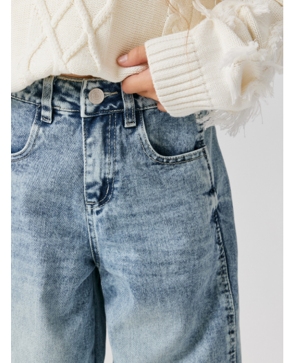 Брюки джинсовые детские для девочек Neva синий