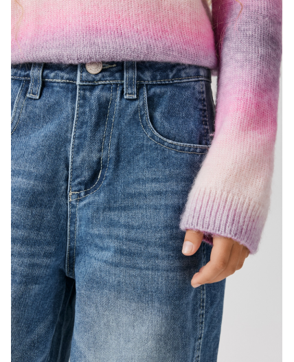 Брюки джинсовые детские для девочек Neva холодный синий