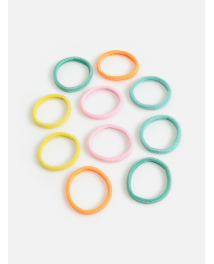 Набор из 10 резинок для волос дет. Nunko цветной