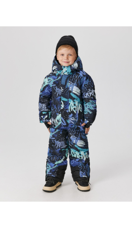 Комбинезон (утепленный) детский Onega синий принт
